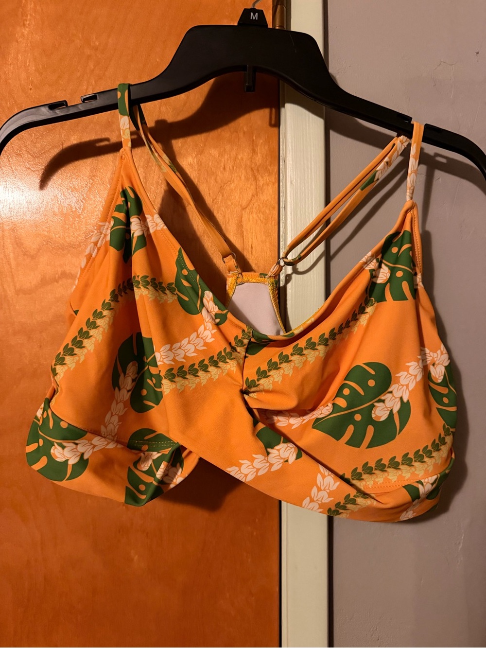 Hula Bay Honolulu Yellow Hawaiian Leaf Bikini Set